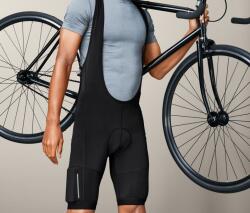 Tchibo Férfi kerékpáros rövidnadrág, kantáros Fekete S