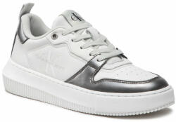 Calvin Klein Sneakers Calvin Klein Jeans Chunky Cupsole Laceup Metallic YW0YW007830LB White/Silver 0LB