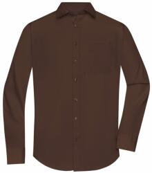 James & Nicholson (Daiber) Férfi hosszú ujjú ing JN678 - Barna | M (1-JN678-1760015)