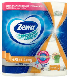 ZEWA Kéztörlő tekercses háztartási ZEWA Wisch&Weg Extra Long Design 2 rétegű 2 tekercses (43222) - papir-bolt