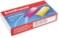ErichKrause Tűzőkapocs ErichKrause 24/6 1000 db/doboz színes (7145) - papir-bolt
