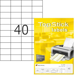 Topstick Etikett címke Topstick 52.5x29.7 mm szegéllyel 100 ív 4000 db/doboz (8698)