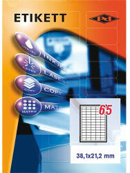 PD Office Etikett címke pd 38.1x21.2 mm szegéllyel 10 ív 650 db/csomag (2001138)