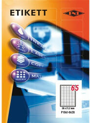 PD Office Etikett címke pd 38.1x21.2 mm szegéllyel 100 ív 6500 db/doboz (K1400)
