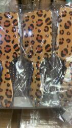 Global Fashion Perie pentru păr, dreptunghiulară, imprimeu leopard, maro deschis