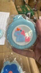 Global Fashion Perie de păr pliabilă, albastră, imprimeu unicorn