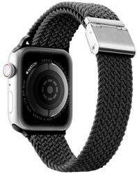 DUX DUCIS pótszíj (egyedi méret, textil, állítható) FEKETE Apple Watch Series SE 2 40mm, Apple Watch Series 7 41mm, Apple Watch Series 2 38mm, Apple Watch Series 3 38mm, Apple Watch Series 6 40m (GP-137701)