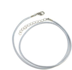  Műbőr nyaklánc kapoccsal - hamuszürke