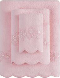 SOFT COTTON SILVIA törölközőkből és fürdőlepedőkből álló ajándékcsomag 3 db Rózsaszín / Pink