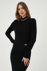 Michael Kors gyapjú pulóver női, fekete, félgarbó nyakú - fekete S