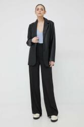 Calvin Klein nadrág női, fekete, magas derekú széles - fekete 34 - answear - 66 990 Ft