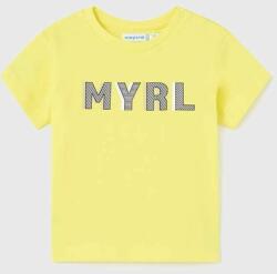 MAYORAL gyerek pamut póló sárga, nyomott mintás - sárga 74