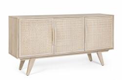 Bizzotto Comoda lemn mango rattan natur 3 usi Sahana 155x40x80 cm (0747053) Comoda