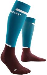 CEP - Sosete de compresie gamba barbati The Run Compression Socks Tall - albastru petrol rosu inchis (WP309R)