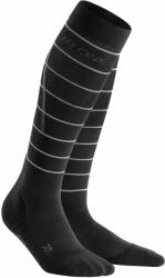 CEP - Sosete compresie cu elemente reflectorizante pentru barbati Men reflective socks - negru gri reflect (WP505Z)
