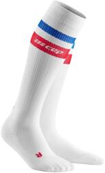 CEP - Sosete de compresie pentru barbati 80's men socks - alb rosu albastru (WP50QV)