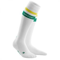CEP - Sosete de compresie pentru barbati 80's men socks - alb verde galben (WP50TV)