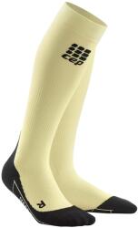 CEP - Sosete de compresie pentru femei Women Running socks - galben lamaie negru lunges lemon (WP40RK)