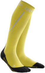 CEP - Sosete de compresie pentru femei alergare iarna Winter Run Socks - galben negru (WP40GU)