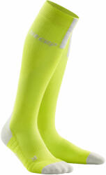 CEP - Sosete compresie alergare pentru barbati 3.0 men socks - galben lime gri deschis (WP50EX)