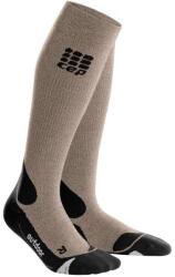 CEP - Sosete lungi sport pentru femei Merino PRO+ outdoor women socks - maro deschis nisip negru (WP45E4)