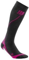 CEP - Sosete lungi compresie alergare pentru femei Women 2.0 running socks - negru roz (WP45K3)