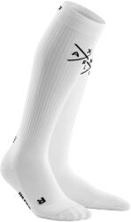 CEP - Sosete compresie alergare pentru femei Xtra mile women socks - alb negru (WP407G)