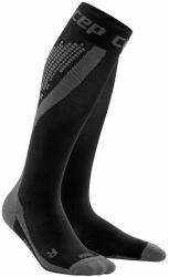 CEP - Sosete compresie alergare cu elemente refectorizante pentru femei Nighttech women socks - negru gri reflect (WP4LB3) - trisport