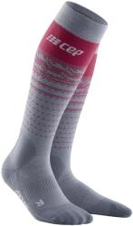 CEP - Sosete ski thermo lungi pentru femei Ski Thermo Merino Socks - gri rosu inchis (WP20T8)