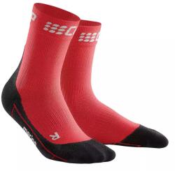 CEP - sosete scurte vreme rece sau iarna 18cm pentru femei Winter Short Socks - rosu negru (WP4BRU)