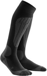 CEP - sosete lungi compresie ski pentru barbati Ski Thermo Socks - negru gri antracit (WP53V2)