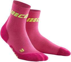 CEP - Sosete scurte compresie 16cm pentru femei Short ultralight Socks - roz electric verde (WP4BPC)