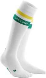 CEP - Sosete de compresie pentru femei 80's women socks - alb verde galben (WP40TV2)
