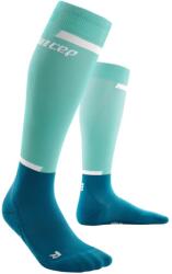 CEP - Sosete de compresie gamba femei The Run Compression W Socks Tall - albastru inchis petrol albastru deschis (WP20NR)