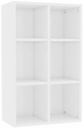  Bibliotecă/Servantă, alb foarte lucios, 50 x 25 x 80 cm, PAL (800348) Biblioteca