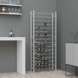 vidaXL Suport sticle de vin pentru 96 sticle, alb, metal (340914) - comfy Suport sticla vin