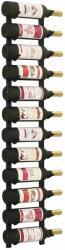 vidaXL Suport sticle de vin montat pe perete, 12 sticle, negru, fier (282466) - comfy