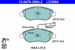 ATE set placute frana, frana disc ATE Ceramic 13.0470-3984.2 (13.0470-3984.2)