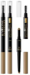 Eveline Cosmetics Creion de sprâncene 3 in 1 - Eveline Cosmetics Brow Styler 3in1 Multifunction 01 - Medium Brown