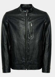 Sisley Műbőr dzseki 21DYSN02I Fekete Regular Fit (21DYSN02I)