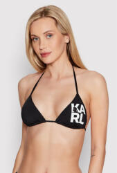 KARL LAGERFELD Bikini felső Printed Logo KL22WTP01 Fekete (Printed Logo KL22WTP01)