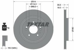 TEXTAR Disc frana TEXTAR PRO 92347503 (92347503)