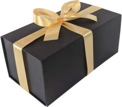 Fekete ajándékdoboz, díszdoboz - 22 x 11 x 10 cm
