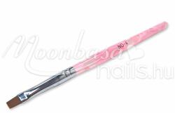 MoonbasaNails Zselé ecset lapos Z001-4 rószaszín