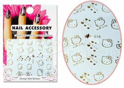 MoonbasaNails Akril hatású matrica Y-036 Arany Hello Kitty