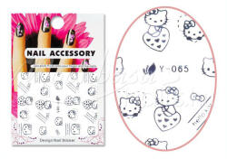 MoonbasaNails Akril hatású matrica Y-065 Ezüst Hello Kitty