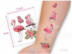 TyToo Matrica tetoválás Egzotikus Flamingóval és Papagájjal CD-001