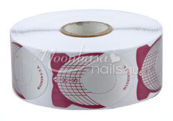 MoonbasaNails Műköröm sablon 500 db #001 Bordó és Ezüst