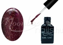 Moonbasanails One step géllakk 5ml #267 Bársonyfekete bordó csillámporral