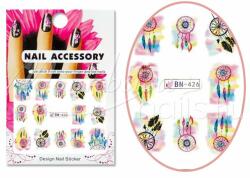 MoonbasaNails Akril hatású matrica BN-0426 Színes álomfogók V3